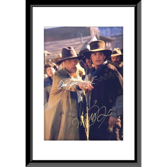 Back to the Future Michael J. Fox and Christopher Lloyd Signed Movie Photo